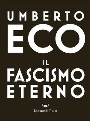 cover image of Il fascismo eterno